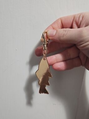 Gold Tone Fish Keychain